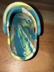 Crocs Kids Classic Marbled Clogs Marbled Teal Green Beige Shoes Size 7 Toddler