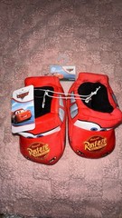 Disney Pixar Cars Unisex Lightning McQueen Plush House Slip-ons size 5/6