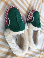 NEW! J Crew Crewcuts Crocodile Slipper Alligator Little Boy Girl 12 Toddler Fur