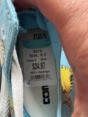 Converse Chuck Taylor All Star Dr. Seuss Lorax Blue Low Top 8.5
