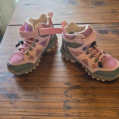 R CORD Unisex Kids Hook & Loop Mid Top Hiking Sneakers Pink/Green US 2