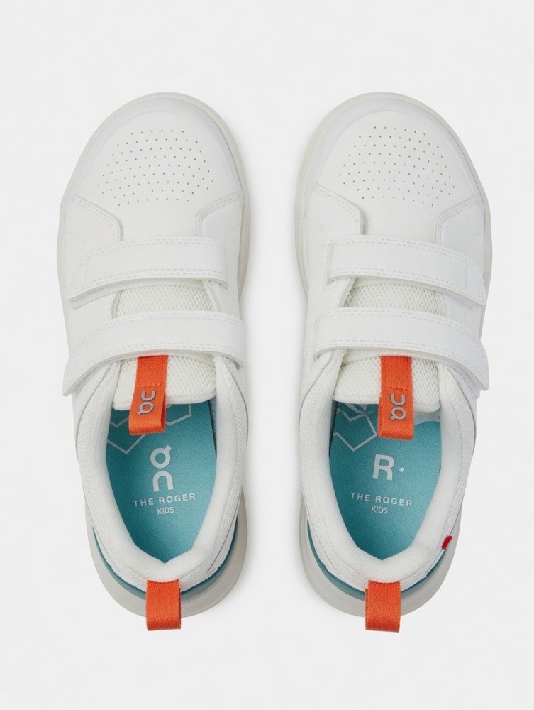 On The Roger Hook and Loop Sneakers 3KE10010840 White/Green Size 2 Little Kid’s