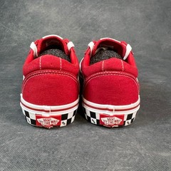Vans Ward Low Top Red White Checkerboard Kids Sneakers Shoes