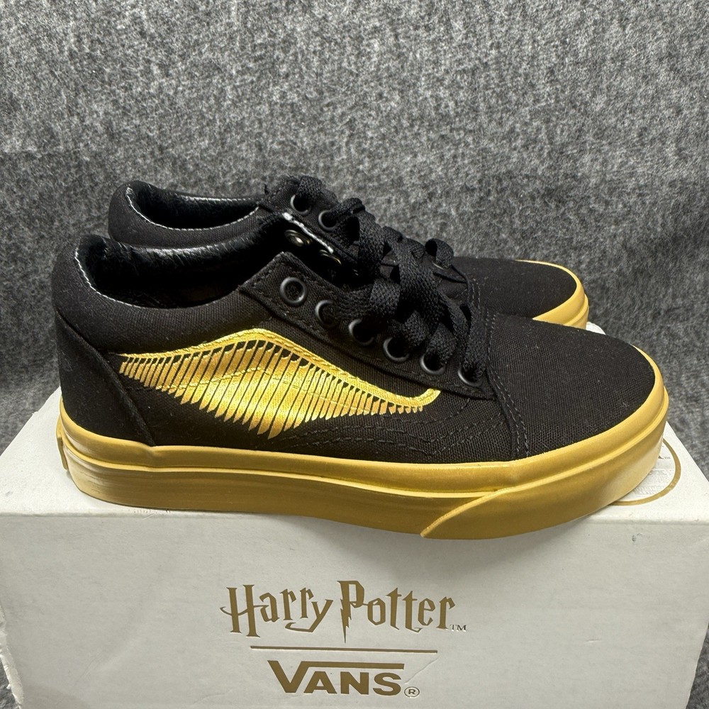 Vans Harry Potter old skool elastic Deathly Hallows Black Kicks kids size 12 NIB
