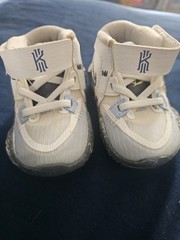 Nike Kyrie Infinity High Top White Blue Gray Unisex Kids Basketball Sneakers