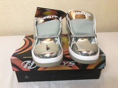 Heelys Youth Kids 770449H Split Skate Sneakers, -Chrome Silver 6Y 7W NWT
