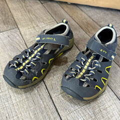 Merrell MC54859 Kids Sport Sandals Blue/Yellow Hook & Loop Leather US 13