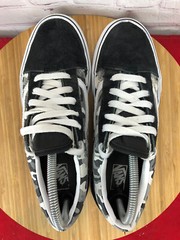 Vans Old Skool Camo Black Gray Canvas Suede Lace-Up Sneakers Youth Size 7