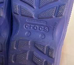 CROCS Blue HANDLE IT Rubber Boots Kids Junior Size 2