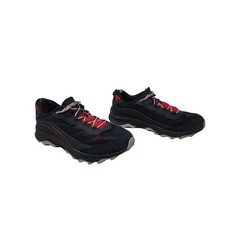 Merrell Hiking Shoe 6M Big Kid Moab Speed Low Black Red Waterproof Trail Sneaker