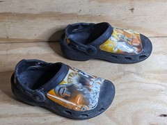 Crocs Star Wars Force Awakens Clogs Boys Kids Size 10/11 Black Rey Finn BB-8