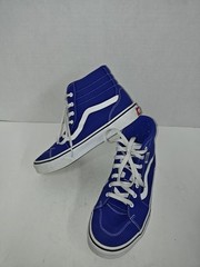 Vans Hi Top Blue Canvas Athletic Skateboarding Sneakers Shoes Youth Size 5