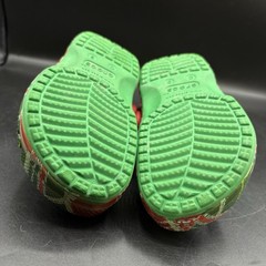 Crocs Baya Holiday Plaid Clogs Christmas Red Green Comfort Sandals Kids Size C9