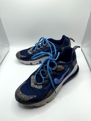 Nike Air Max 270 React SE CN8282-400 Kids 5 Sneaker Gray Blue Running Shoes