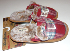 ~NWT DEARFOAMS Lil Bear Plaid Memory Foam Slippers! Size 11-12 Super Cute FS:)~