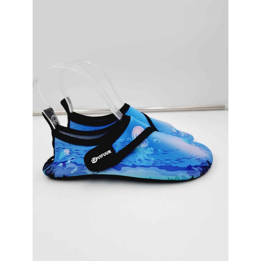 Met520 blue underwater themed water shoes kids 34/35 US 2 1/2 3 1/2 Women 4