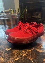 Vans Old School Kids Translucent Red Monochrome Sneakers – Size 1