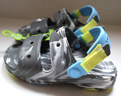 NWT CROCS Classic All-Terrain Marbled Sandals Big Kids C13 Unisex Ages 5+