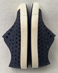 NATIVE Jefferson Shoe Regatta Blue Shell White Kids C8 Slip-on Waterproof $40