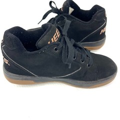 Heelys Propel 2.0 Black/Gold Youth Boys Girls Skate Shoes Size 5 with Wheels
