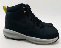 Nike Manoa Boots Youth Size 4.5 Obsidian/Summit White/Opti Yellow BQ5372-401