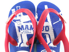 Thongs Toddlers Size 6 Mambo Style Winds Of Change Blue Red Elastic Backs 475029