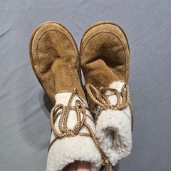 Koolaburra by UGG Victoria Boot Kids Size 4 Chestnut Suede Faux Fur 1124110K