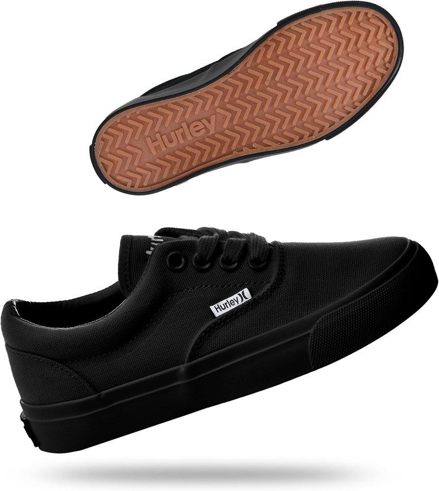 Marley Kids Lace up Canvas Sneakers – Low Cut Skateboarding Shoes for Kids, Spor