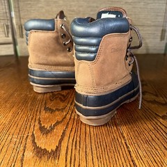 LaCrosse Thinsulate Blue Brown Insulated Winter Snow Duck Boot Kids Sz 5 Clean!