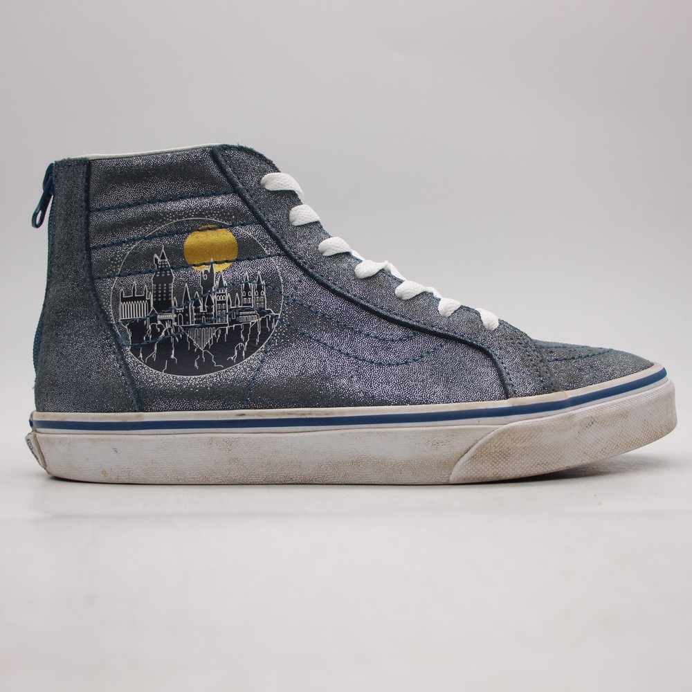 Vans Harry Potter Hogwarts Castle Youth Size 7 Sk8-hi Zip Blue Sneaker