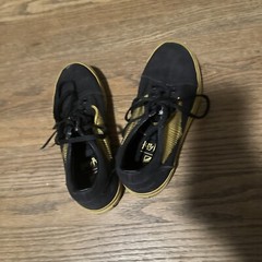 Harry Potter Vans Golden Snitch I Open at the Close Shoes Gold Black Kids Sz 3.5