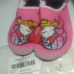 BERGMAN KELLY Beach Water Shoes Non-Slip Quick Dry Pool kids size 12.5 13 girls