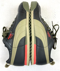 Puma Roma Tipoff Youth 7C Black, Green, Red Sneakers Casual Shoes 383571-01 MINT