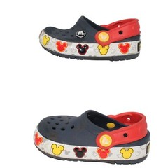 Crocs Fun Lab Mickey Lights Clog Sz C 7 Navy Red Kids Preschool Sandals Disney