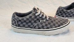 VANS Classic Checkered Low Tops Shoes Youth Size 5.5 EU 37 Gray & Dark Gray