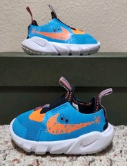 Nike Flex Runner 2 Little Kids Pull On Shoes Blue Orange Preschool- Size 5C