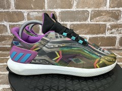 Adidas Rapid Run Uncaged Graphic Multicolor Running Shoes Kids Youth Size 6