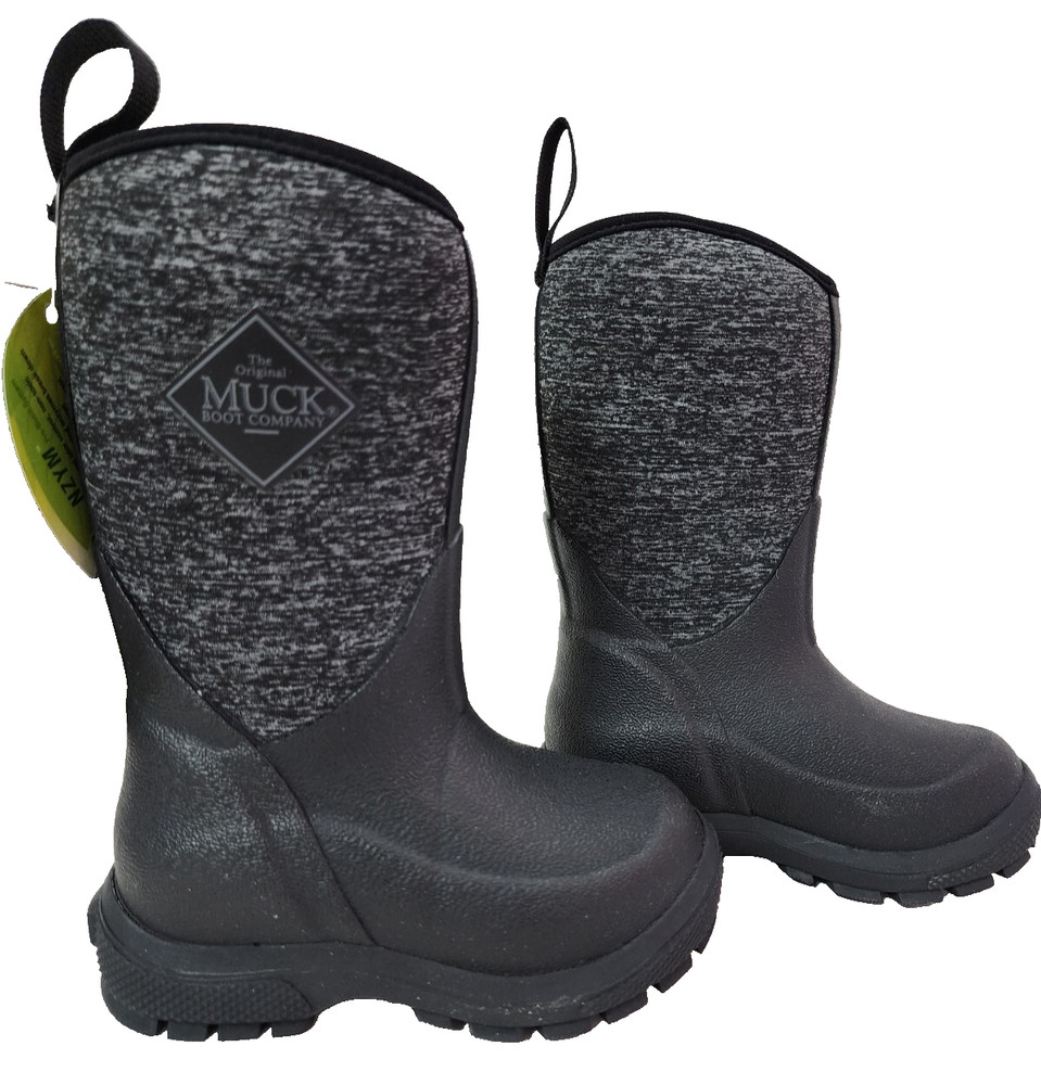Muck Boot Unisex Toddler 5mm Neoprene Bootie Element Print, Black/Heathered, C7
