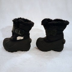 SOREL Kids Snow Commander Waterproof Winter Boots Size 4 Warm Easy Closure New