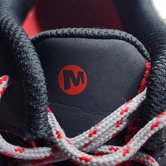 Merrell Hiking Shoe 6M Big Kid Moab Speed Low Black Red Waterproof Trail Sneaker