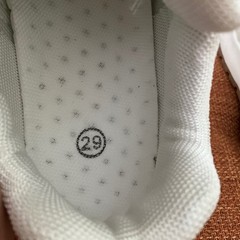 NWOT Kids White Sneakers Hook and Loop Strap Gum Sole Low Top Shoes Unisex