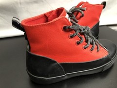 Hunter for Target High Top Canvas Rubber Dipped Sneakers Youth Sz 2 Red Black