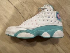 Air Jordan 13 Retro GS Aurora Green White Teal Pink 23 Youth Shoes Size 4Y