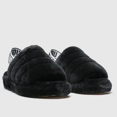 UGG FLUFF YEAH SLIDE Black ALL SIZES
