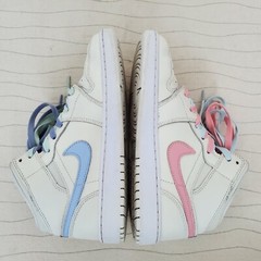 Nike Youth Air Jordan 1 Phantom Mid Multicolor Swoosh(GS) Shoes 555112-035 Sz 6Y