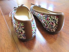 LAND’S END ~ New! Little Girl’s 12 ~ Pansy Floral Canvas Slip-On Ballerina Shoes