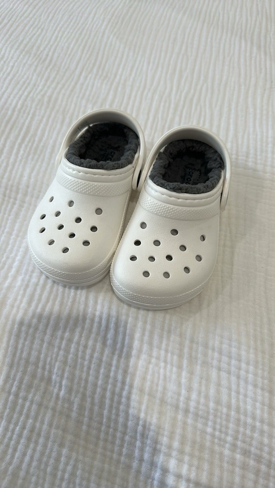 Toddler Classic Lined Clog Whitte