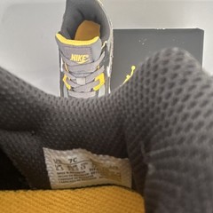 Nike Air Max Gray Yellow Black Sneaker Unisex Kids 7C Synthetic Athletic