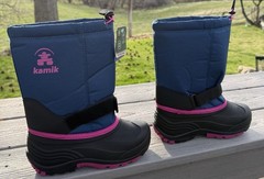 Waterproof Boots Size „Big Kid 5“ Insulated Kid Boots Blue With Pink Trim NWT
