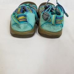 KEEN Waterproof Hook and Loop Canvas Strap Suede Multicolor Sandals Size 4 ~4358